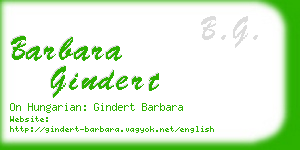 barbara gindert business card